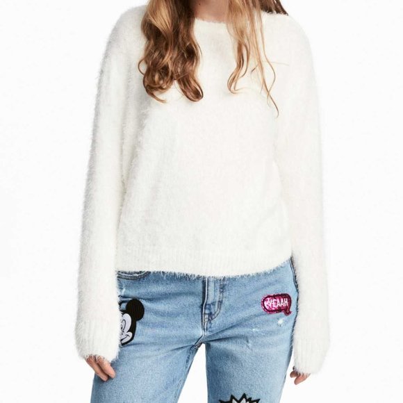 H\u0026M | Sweaters | Fluffy White Jumper 